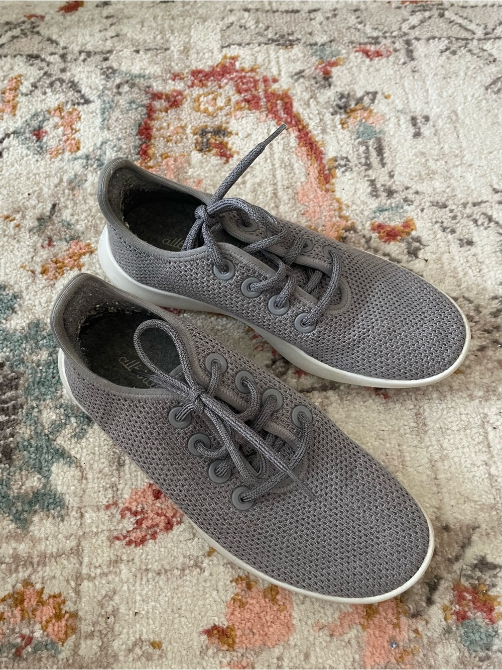 allbirds Women's Gray Knit Lace-Up Sneakers